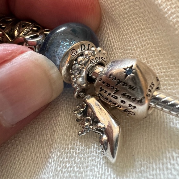 Authentic Pandora Disney Cinderella Bracelet Plus Charms - Picture 9 of 16